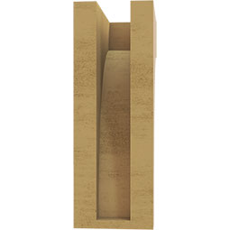 Ekena Millwork - CORUR035X06X10HUNRCPR - Timberthane Faux Wood Corbel, Huntington Style, 3 1/2"W x 6"D x 10"H, Primed Tan