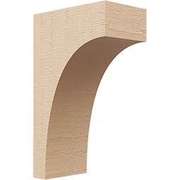 Ekena Millwork - CORUR035X06X10HUNRCPR - Timberthane Faux Wood Corbel, Huntington Style, 3 1/2"W x 6"D x 10"H, Primed Tan