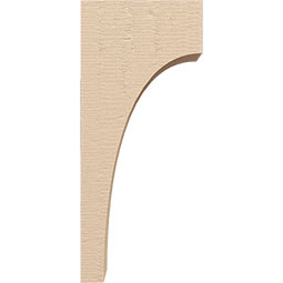 Ekena Millwork - CORUR035X06X14HUNRCPR - Timberthane Faux Wood Corbel, Huntington Style, 3 1/2"W x 6"D x 14"H, Primed Tan