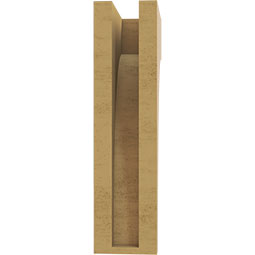 Ekena Millwork - CORUR035X06X14HUNRCPR - Timberthane Faux Wood Corbel, Huntington Style, 3 1/2"W x 6"D x 14"H, Primed Tan