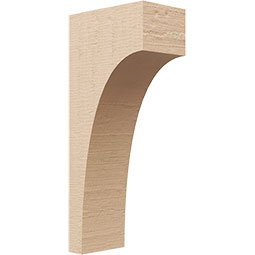 Ekena Millwork - CORUR035X06X14HUNRCPR - Timberthane Faux Wood Corbel, Huntington Style, 3 1/2"W x 6"D x 14"H, Primed Tan