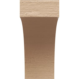 Ekena Millwork - CORUR035X08X08HUNRCPR - Timberthane Faux Wood Corbel, Huntington Style, 3 1/2"W x 8"D x 8"H, Primed Tan