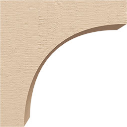 Ekena Millwork - CORUR035X08X08HUNRCPR - Timberthane Faux Wood Corbel, Huntington Style, 3 1/2"W x 8"D x 8"H, Primed Tan