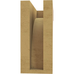 Ekena Millwork - CORUR035X08X08HUNRCPR - Timberthane Faux Wood Corbel, Huntington Style, 3 1/2"W x 8"D x 8"H, Primed Tan