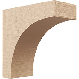 Ekena Millwork - CORUR035X08X08HUNRCPR - Timberthane Faux Wood Corbel, Huntington Style, 3 1/2"W x 8"D x 8"H, Primed Tan