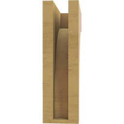 Ekena Millwork - CORUR035X08X12HUNRCPR - Timberthane Faux Wood Corbel, Huntington Style, 3 1/2"W x 8"D x 12"H, Primed Tan