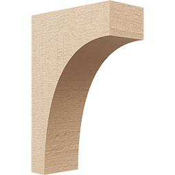 Ekena Millwork - CORUR035X08X12HUNRCPR - Timberthane Faux Wood Corbel, Huntington Style, 3 1/2"W x 8"D x 12"H, Primed Tan