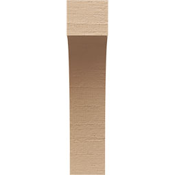 Ekena Millwork - CORUR035X08X16HUNRCPR - Timberthane Faux Wood Corbel, Huntington Style, 3 1/2"W x 8"D x 16"H, Primed Tan
