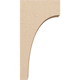 Ekena Millwork - CORUR035X08X16HUNRCPR - Timberthane Faux Wood Corbel, Huntington Style, 3 1/2"W x 8"D x 16"H, Primed Tan