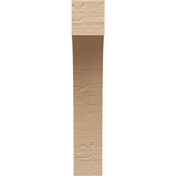 Ekena Millwork - CORUR035X08X20HUNRCPR - Timberthane Faux Wood Corbel, Huntington Style, 3 1/2"W x 8"D x 20"H, Primed Tan