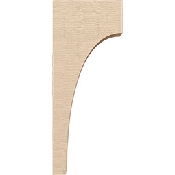 Ekena Millwork - CORUR035X08X20HUNRCPR - Timberthane Faux Wood Corbel, Huntington Style, 3 1/2"W x 8"D x 20"H, Primed Tan