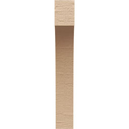 Ekena Millwork - CORUR035X08X24HUNRCPR - Timberthane Faux Wood Corbel, Huntington Style, 3 1/2"W x 8"D x 24"H, Primed Tan