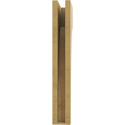 Ekena Millwork - CORUR035X08X24HUNRCPR - Timberthane Faux Wood Corbel, Huntington Style, 3 1/2"W x 8"D x 24"H, Primed Tan