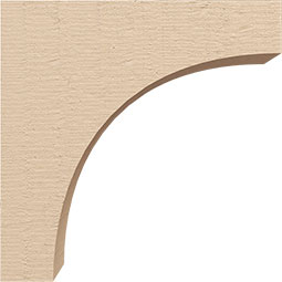 Ekena Millwork - CORUR035X10X10HUNRCPR - Timberthane Faux Wood Corbel, Huntington Style, 3 1/2"W x 10"D x 10"H, Primed Tan