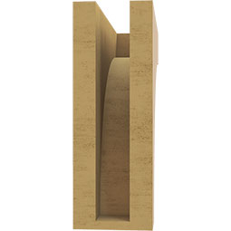Ekena Millwork - CORUR035X10X10HUNRCPR - Timberthane Faux Wood Corbel, Huntington Style, 3 1/2"W x 10"D x 10"H, Primed Tan