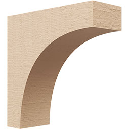 Ekena Millwork - CORUR035X10X10HUNRCPR - Timberthane Faux Wood Corbel, Huntington Style, 3 1/2"W x 10"D x 10"H, Primed Tan