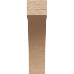 Ekena Millwork - CORUR035X10X14HUNRCPR - Timberthane Faux Wood Corbel, Huntington Style, 3 1/2"W x 10"D x 14"H, Primed Tan