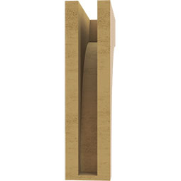 Ekena Millwork - CORUR035X10X14HUNRCPR - Timberthane Faux Wood Corbel, Huntington Style, 3 1/2"W x 10"D x 14"H, Primed Tan