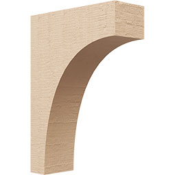 Ekena Millwork - CORUR035X10X14HUNRCPR - Timberthane Faux Wood Corbel, Huntington Style, 3 1/2"W x 10"D x 14"H, Primed Tan