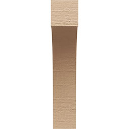 Ekena Millwork - CORUR035X10X18HUNRCPR - Timberthane Faux Wood Corbel, Huntington Style, 3 1/2"W x 10"D x 18"H, Primed Tan