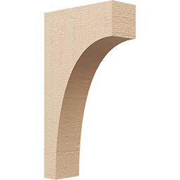 Ekena Millwork - CORUR035X10X18HUNRCPR - Timberthane Faux Wood Corbel, Huntington Style, 3 1/2"W x 10"D x 18"H, Primed Tan