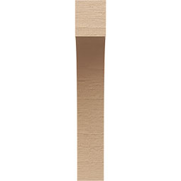 Ekena Millwork - CORUR035X10X22HUNRCPR - Timberthane Faux Wood Corbel, Huntington Style, 3 1/2"W x 10"D x 22"H, Primed Tan