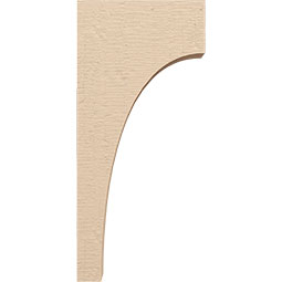 Ekena Millwork - CORUR035X10X22HUNRCPR - Timberthane Faux Wood Corbel, Huntington Style, 3 1/2"W x 10"D x 22"H, Primed Tan