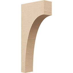 Ekena Millwork - CORUR035X10X22HUNRCPR - Timberthane Faux Wood Corbel, Huntington Style, 3 1/2"W x 10"D x 22"H, Primed Tan