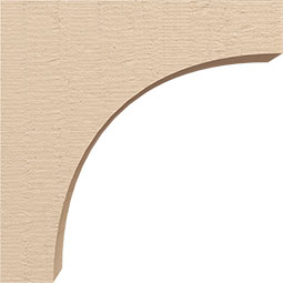 Ekena Millwork - CORUR035X12X12HUNRCPR - Timberthane Faux Wood Corbel, Huntington Style, 3 1/2"W x 12"D x 12"H, Primed Tan
