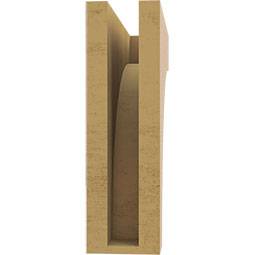 Ekena Millwork - CORUR035X12X12HUNRCPR - Timberthane Faux Wood Corbel, Huntington Style, 3 1/2"W x 12"D x 12"H, Primed Tan