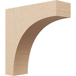 Ekena Millwork - CORUR035X12X12HUNRCPR - Timberthane Faux Wood Corbel, Huntington Style, 3 1/2"W x 12"D x 12"H, Primed Tan