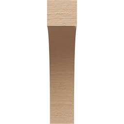 Ekena Millwork - CORUR035X12X16HUNRCPR - Timberthane Faux Wood Corbel, Huntington Style, 3 1/2"W x 12"D x 16"H, Primed Tan