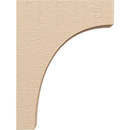 Ekena Millwork - CORUR035X12X16HUNRCPR - Timberthane Faux Wood Corbel, Huntington Style, 3 1/2"W x 12"D x 16"H, Primed Tan