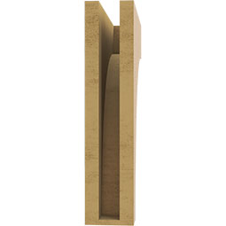 Ekena Millwork - CORUR035X12X16HUNRCPR - Timberthane Faux Wood Corbel, Huntington Style, 3 1/2"W x 12"D x 16"H, Primed Tan
