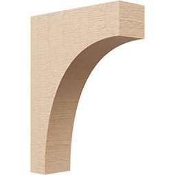 Ekena Millwork - CORUR035X12X16HUNRCPR - Timberthane Faux Wood Corbel, Huntington Style, 3 1/2"W x 12"D x 16"H, Primed Tan