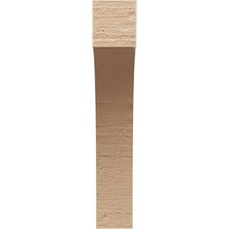 Ekena Millwork - CORUR035X12X20HUNRCPR - Timberthane Faux Wood Corbel, Huntington Style, 3 1/2"W x 12"D x 20"H, Primed Tan
