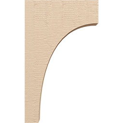 Ekena Millwork - CORUR035X12X20HUNRCPR - Timberthane Faux Wood Corbel, Huntington Style, 3 1/2"W x 12"D x 20"H, Primed Tan