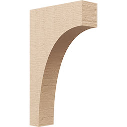 Ekena Millwork - CORUR035X12X20HUNRCPR - Timberthane Faux Wood Corbel, Huntington Style, 3 1/2"W x 12"D x 20"H, Primed Tan