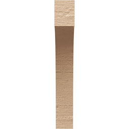 Ekena Millwork - CORUR035X12X24HUNRCPR - Timberthane Faux Wood Corbel, Huntington Style, 3 1/2"W x 12"D x 24"H, Primed Tan
