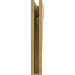 Ekena Millwork - CORUR035X12X24HUNRCPR - Timberthane Faux Wood Corbel, Huntington Style, 3 1/2"W x 12"D x 24"H, Primed Tan