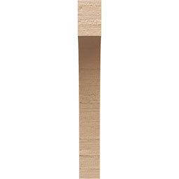 Ekena Millwork - CORUR035X12X28HUNRCPR - Timberthane Faux Wood Corbel, Huntington Style, 3 1/2"W x 12"D x 28"H, Primed Tan