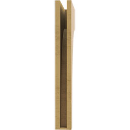 Ekena Millwork - CORUR035X12X28HUNRCPR - Timberthane Faux Wood Corbel, Huntington Style, 3 1/2"W x 12"D x 28"H, Primed Tan