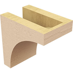 Ekena Millwork - CORURHUN - Timberthane Faux Wood Corbel, Huntington Style