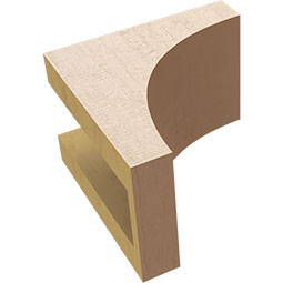 Ekena Millwork - CORURHUN - Timberthane Faux Wood Corbel, Huntington Style