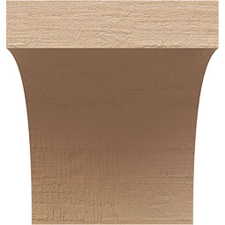 Ekena Millwork - CORUR055X06X06HUNRCPR - Timberthane Faux Wood Corbel, Huntington Style, 5 1/2"W x 6"D x 6"H, Primed Tan