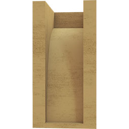 Ekena Millwork - CORUR055X06X10HUNRCPR - Timberthane Faux Wood Corbel, Huntington Style, 5 1/2"W x 6"D x 10"H, Primed Tan