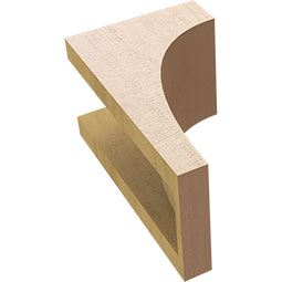 Ekena Millwork - CORUR055X06X10HUNRCPR - Timberthane Faux Wood Corbel, Huntington Style, 5 1/2"W x 6"D x 10"H, Primed Tan