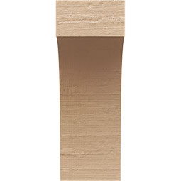 Ekena Millwork - CORUR055X06X14HUNRCPR - Timberthane Faux Wood Corbel, Huntington Style, 5 1/2"W x 6"D x 14"H, Primed Tan