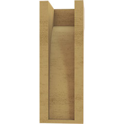 Ekena Millwork - CORUR055X06X14HUNRCPR - Timberthane Faux Wood Corbel, Huntington Style, 5 1/2"W x 6"D x 14"H, Primed Tan