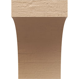 Ekena Millwork - CORUR055X08X08HUNRCPR - Timberthane Faux Wood Corbel, Huntington Style, 5 1/2"W x 8"D x 8"H, Primed Tan